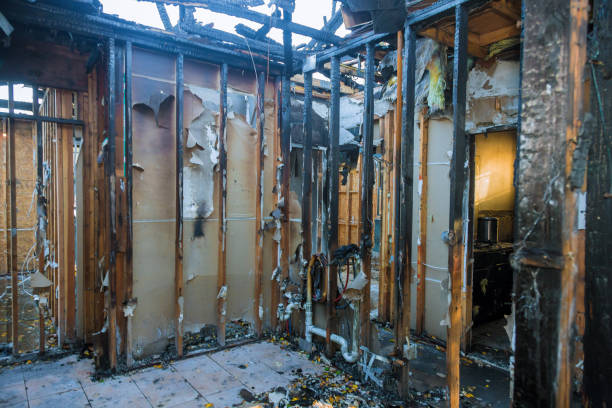Professional Fire Damage Restoration technician working in Lake Bluff, IL